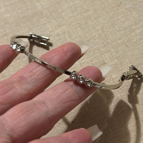 Anne Klein Silver-Tone Bracelet with Crystal Accents - Picture 13 of 14